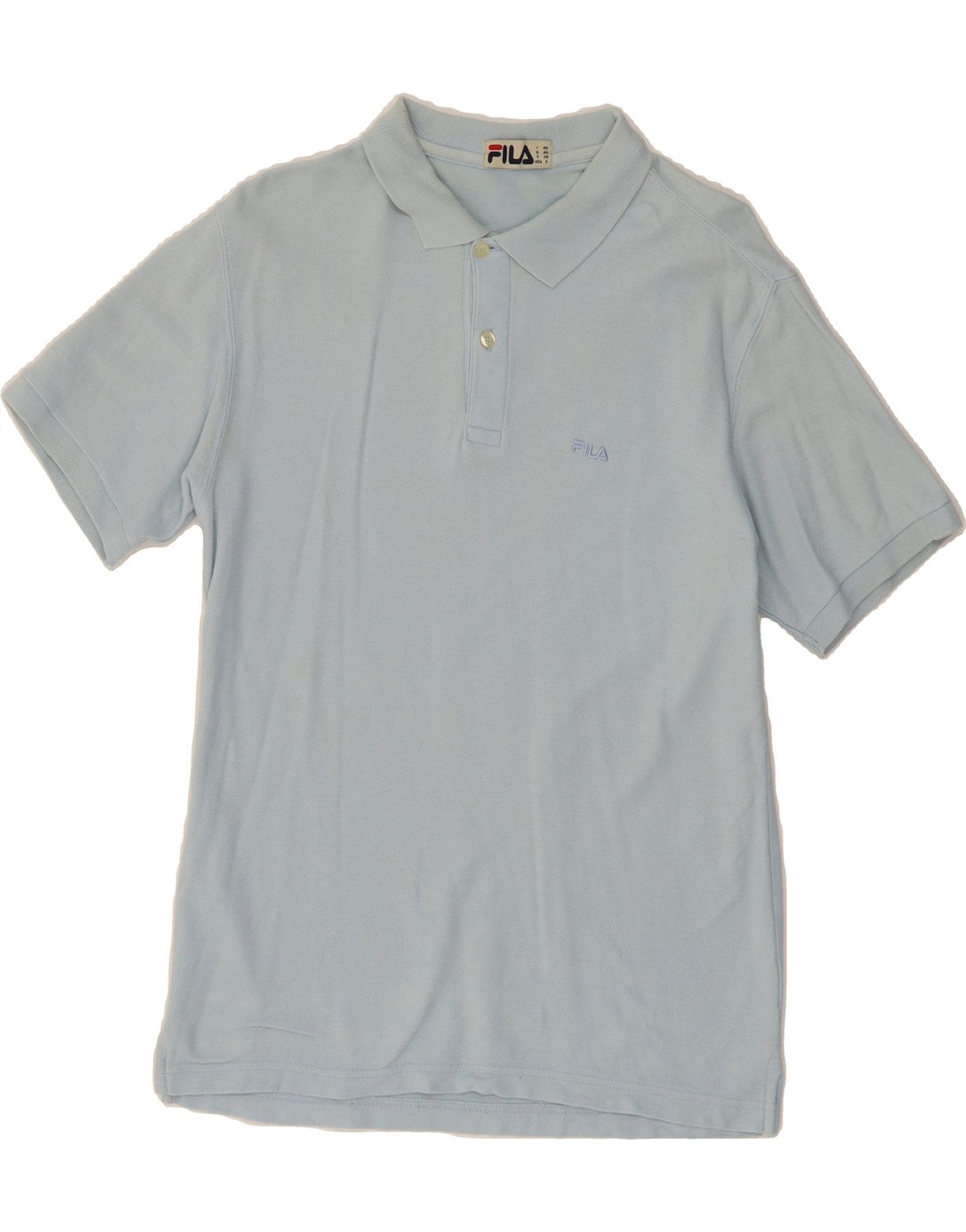 FILA Mens Polo Shirt IT 46 Small Blue Cotton Vintage Fila and Second-Hand Fila from Messina Hembry 