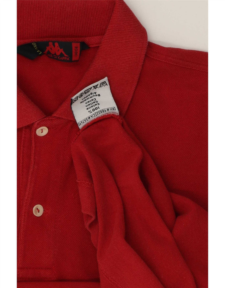 Polo Kappa Uomo Large Rossa In Cotone