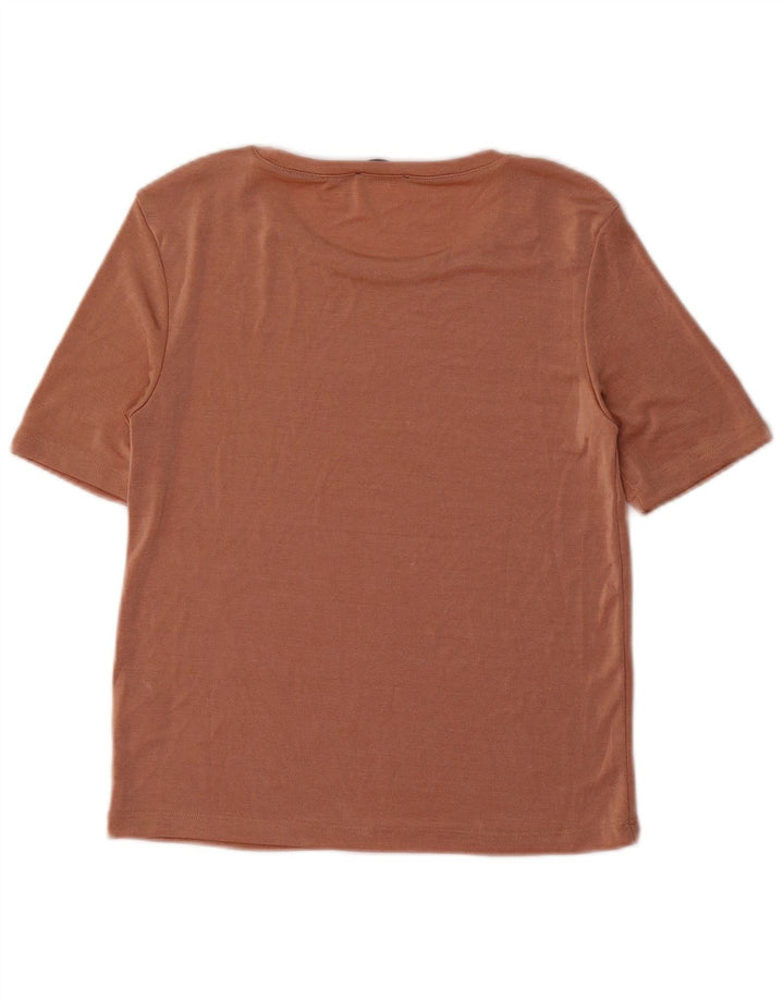 T-shirt Zara da donna Top UK 12 poliestere rosa medio