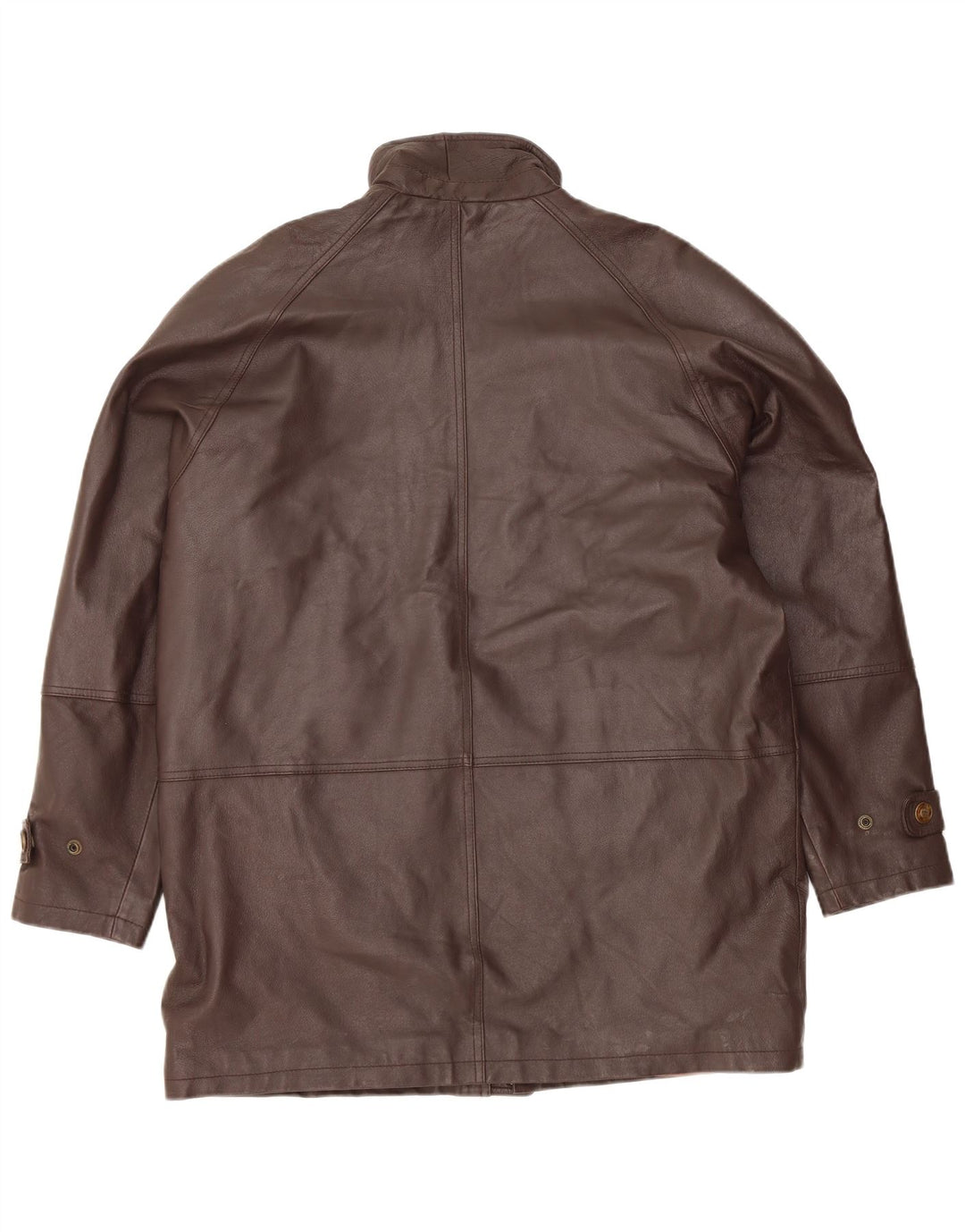 Giacca in pelle vintage da uomo UK 40 grande in pelle marrone