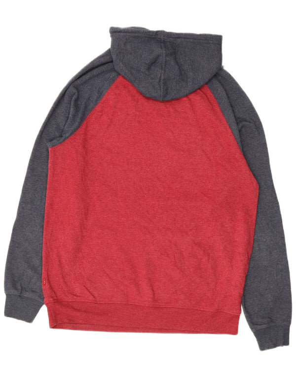 Levi's Uomo Graphic Standard Fit Felpa con cappuccio Maglione Large Rosso Colorblock