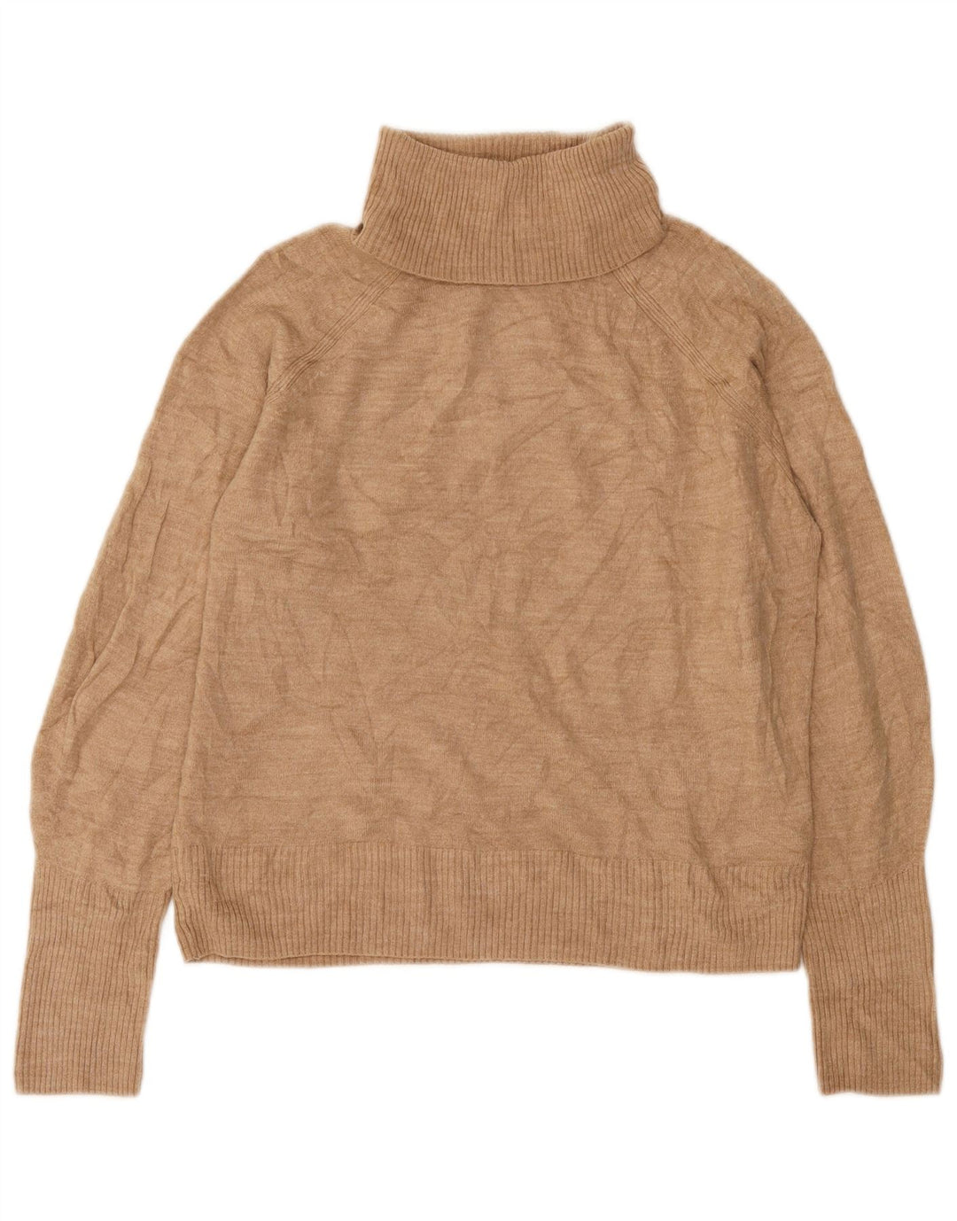 Maglione maglione a collo alto da donna Marks & Spencer UK 14 Acrilico beige medio