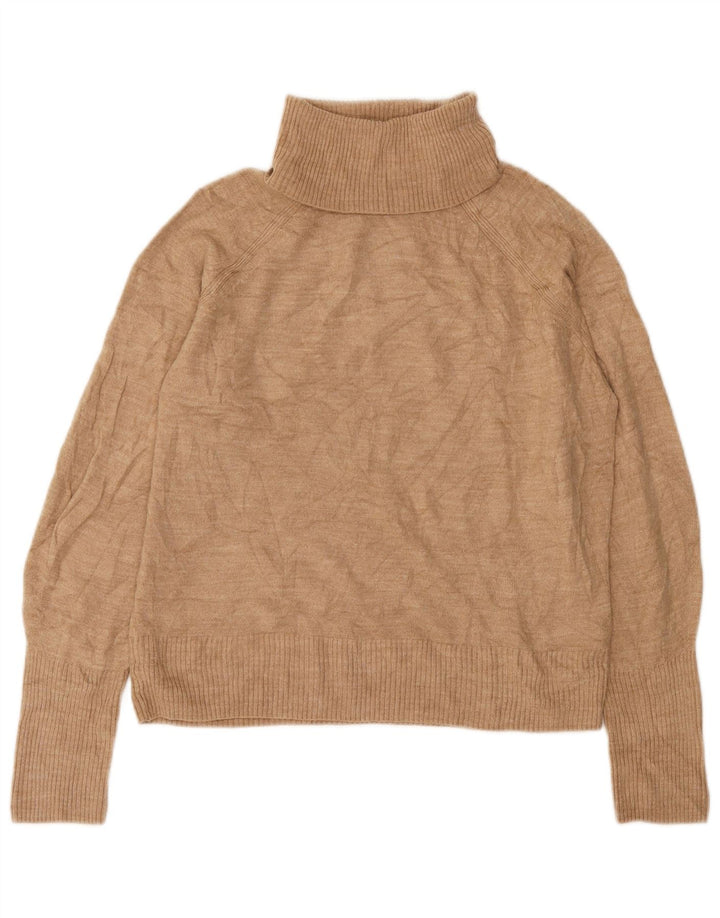Maglione maglione a collo alto da donna Marks & Spencer UK 14 Acrilico beige medio
