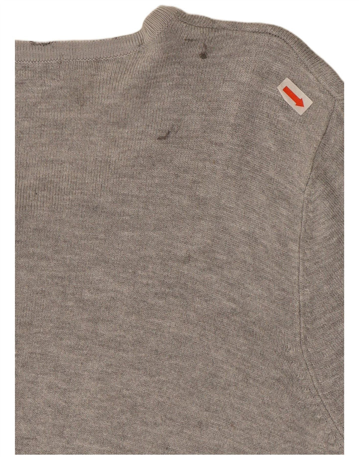 Maglione cardigan da donna Marks & Spencer UK 16 Grande viscosa screziata grigia