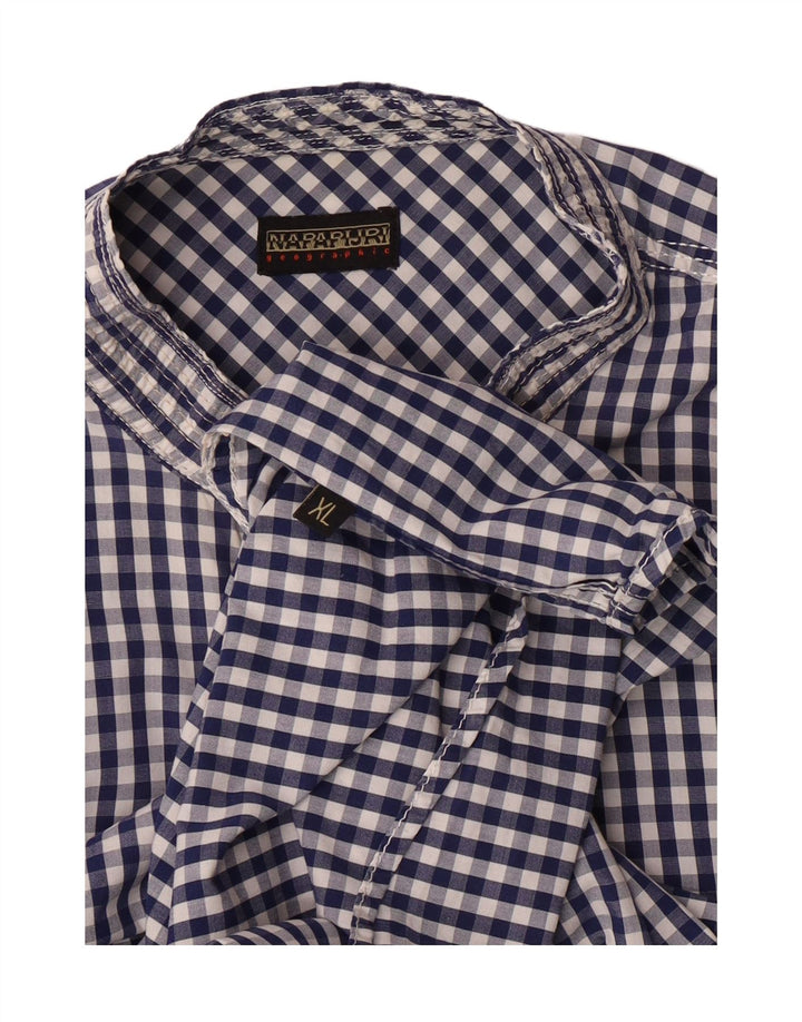 NAPAPIJRI Mens Shirt XL Navy Blue Gingham