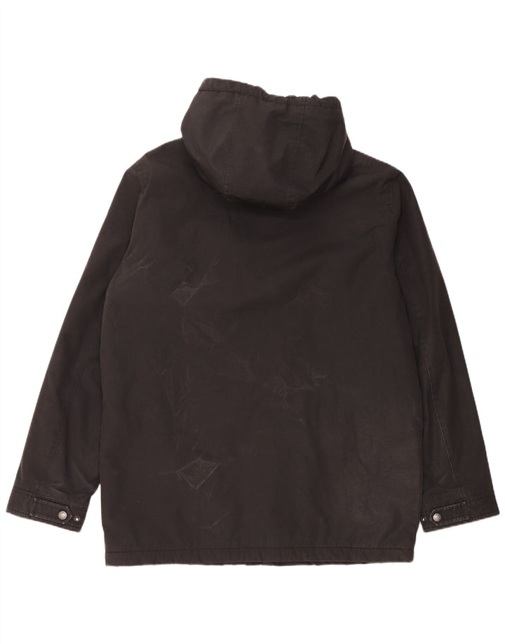 Giacca a vento con cappuccio da uomo Levi's UK 38 poliestere nero medio