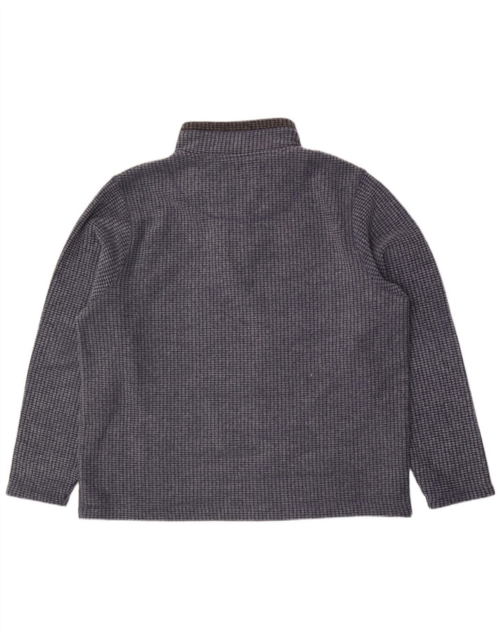 WEIRD FISH Maglione in pile da uomo con zip e collo 2XL poliestere blu