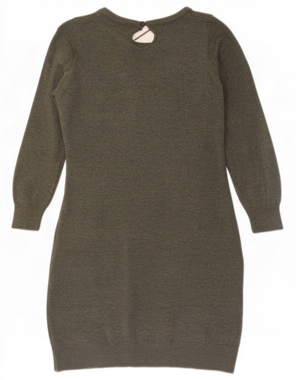 Abito maglione a maniche lunghe da donna Zara UK 16 grande verde
