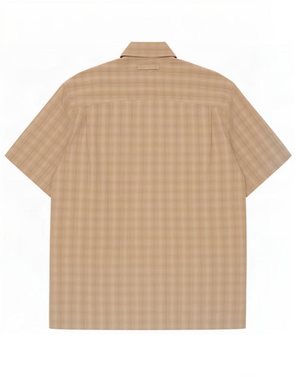 Camicia a maniche corte da uomo Wrangler Beige medio a quadri Rayon