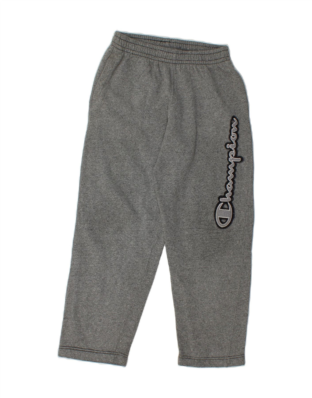 CHAMPION Boys Graphic Tracksuit Trousers 7-8 Years Small Grey Cotton Vintage Champion and Second-Hand Champion from Messina Hembry 
