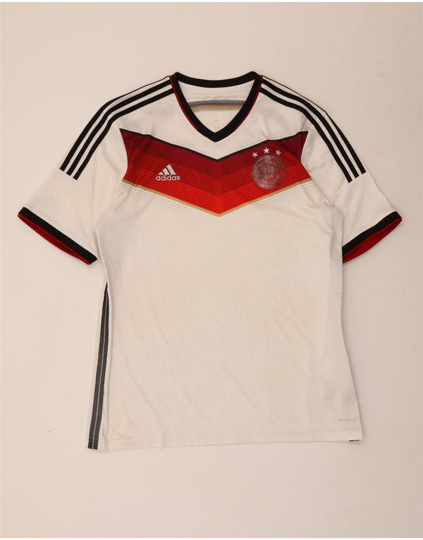 Adidas Uomo Deutscher Fussball Bund T-shirt Top XL Bianco Colourblock