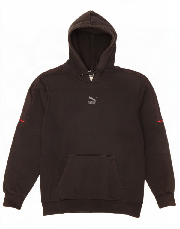 Felpa con cappuccio da uomo Puma Large in cotone nero