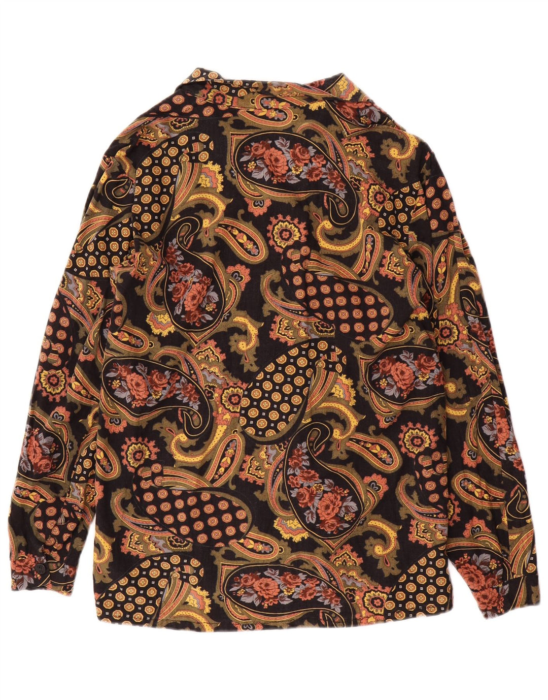 Camicetta camicia vintage da donna IT 44 Paisley medio multicolore