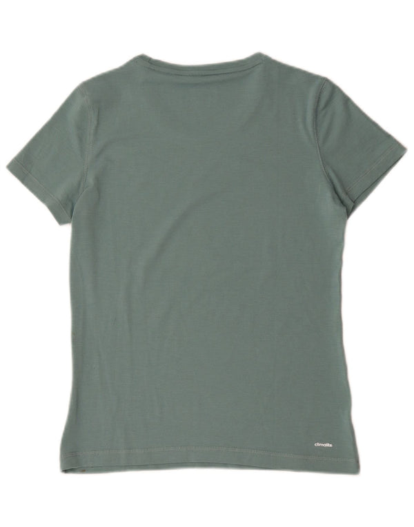 T-shirt Adidas Climalite da donna Top UK 12/14 cotone verde medio
