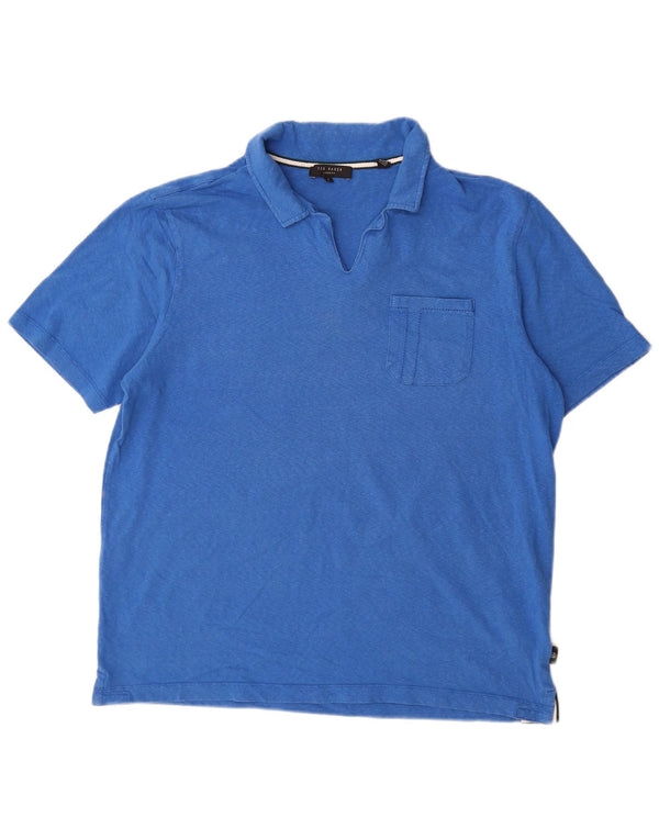 Polo da uomo Ted Baker taglia 4 grande in cotone blu