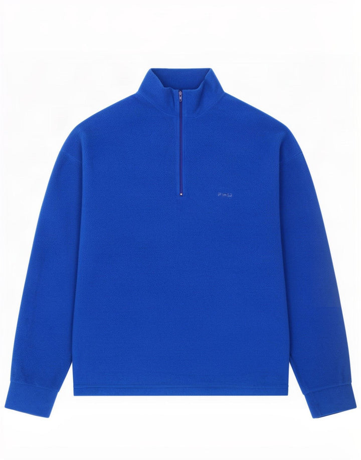 Maglione in pile da uomo Fila con zip e collo IT 52 Large blu poliestere
