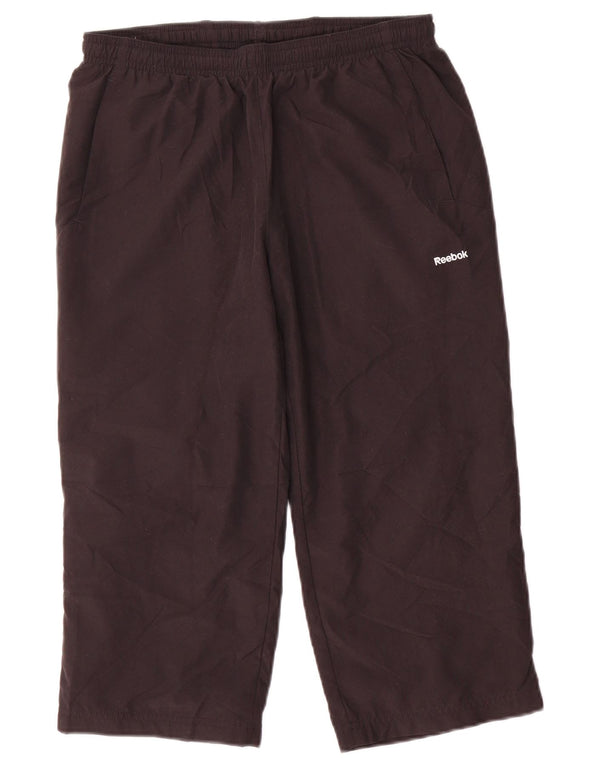 Pantaloni da tuta Reebok da donna Capri UK 10 Small Nero Poliestere
