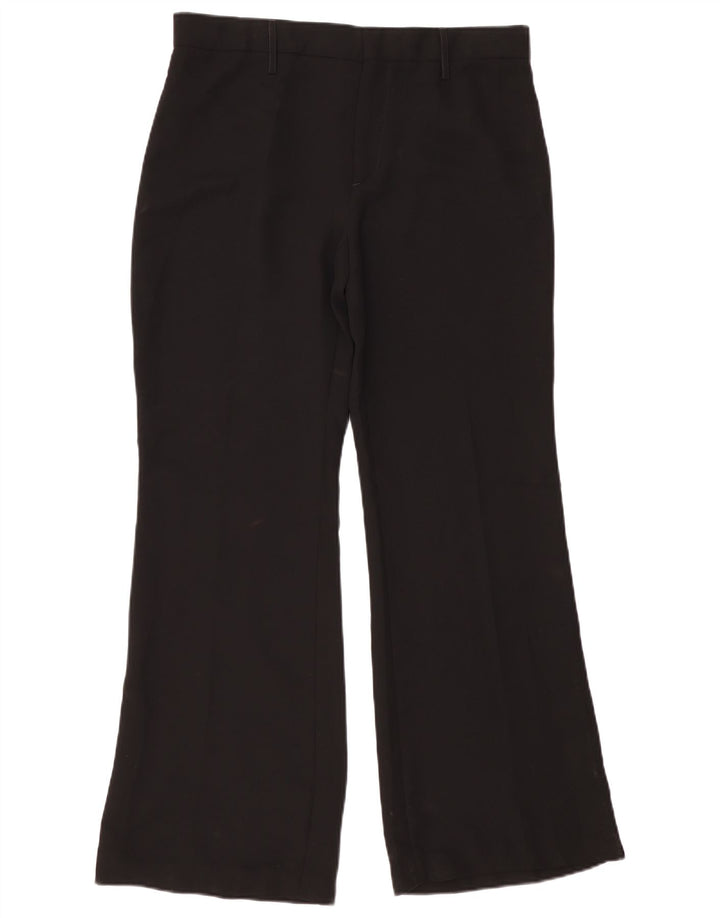 ZARA Womens Bootcut Casual Trousers EU 42 Large W32 L32 Black Polyester