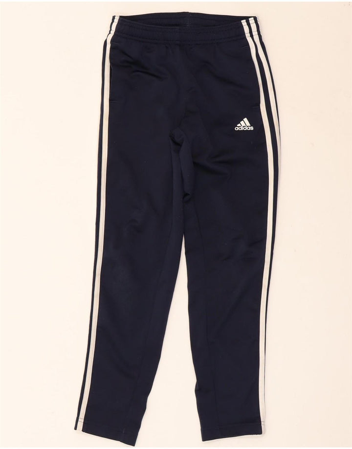 Pantaloni della tuta da bambino ADIDAS 9-10 anni in poliestere blu navy