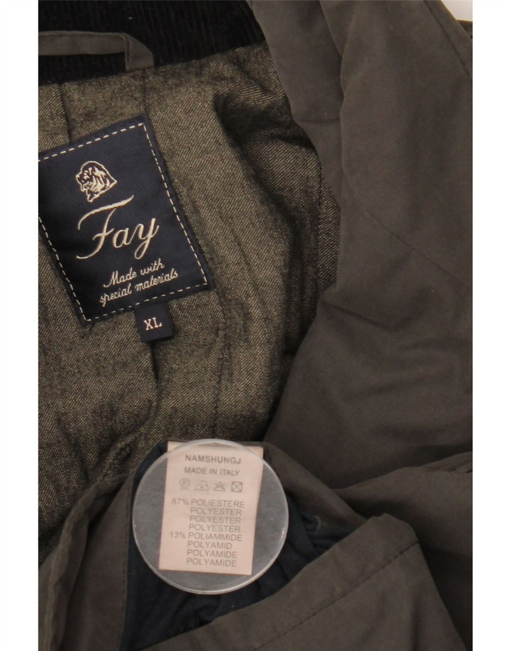 Giacca a vento da uomo Fay UK 42 XL poliestere grigio