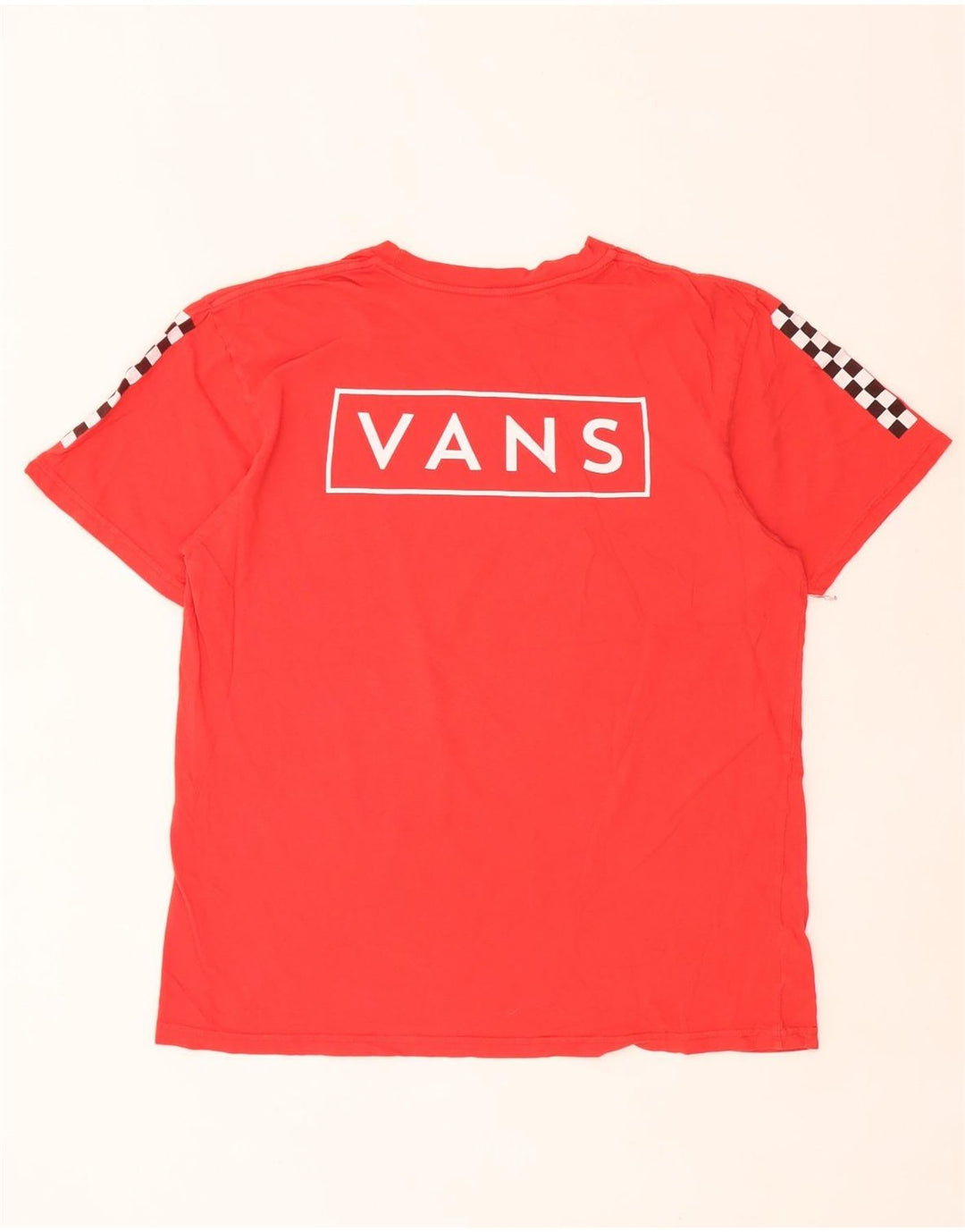 T-shirt grafica da uomo con vestibilità classica Vans, taglia grande, in cotone rosso