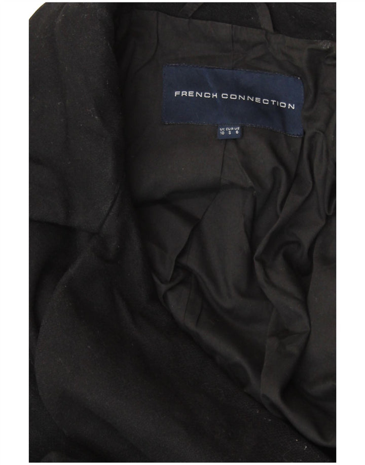 FRENCH CONNECTION Cappotto aperto oversize da donna UK 10 piccolo nero