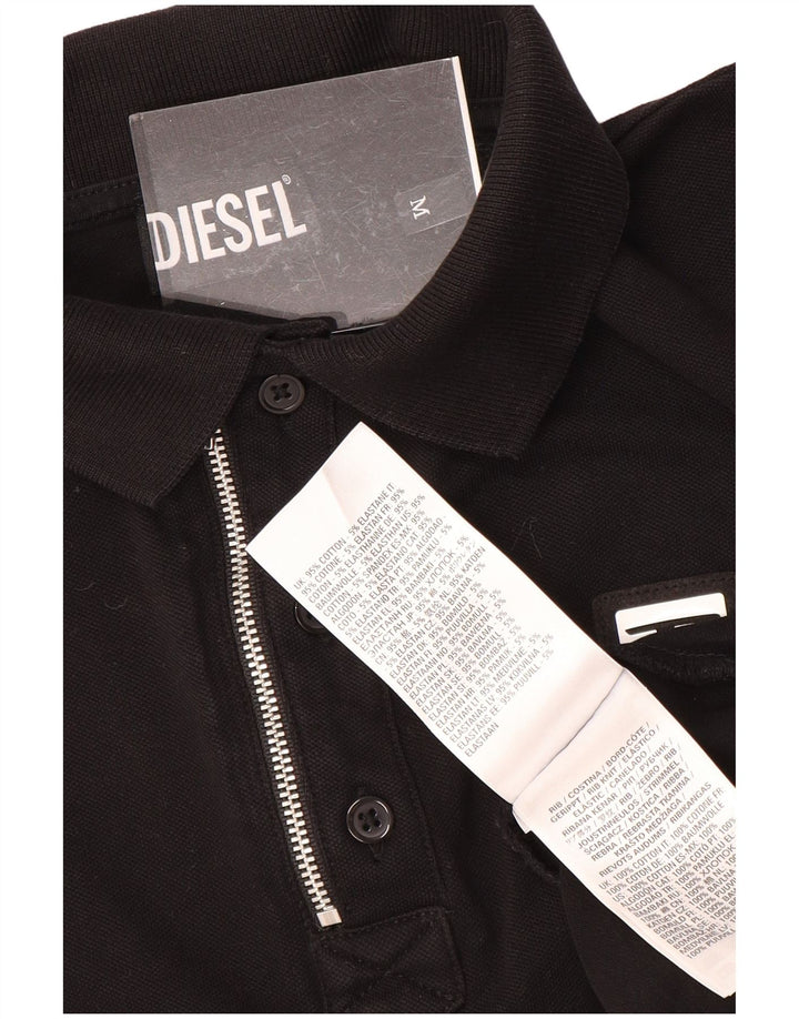Polo da uomo DIESEL in cotone nero medio