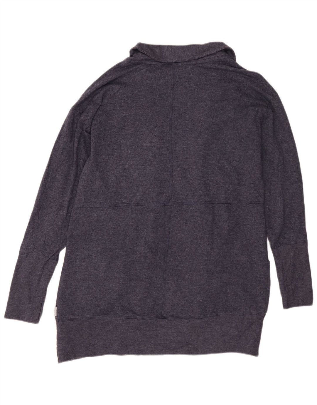 EDDIE BAUER Maglione cardigan aperto lungo da donna UK 14 Medio Blu Navy