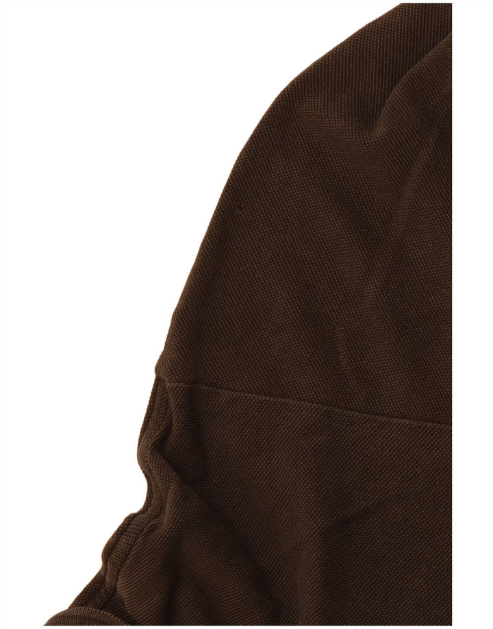 Polo LACOSTE da uomo a maniche lunghe taglia 5 grande in cotone marrone