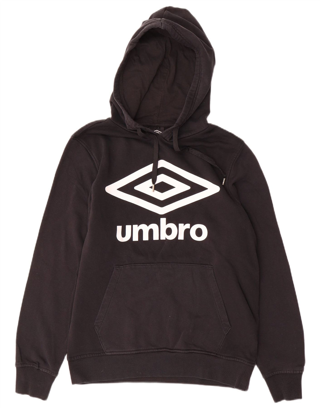 Maglione con cappuccio grafico da uomo UMBRO cotone medio nero