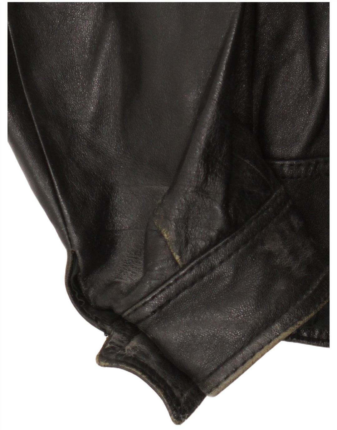 Giacca in pelle vintage da donna UK 12 media nera