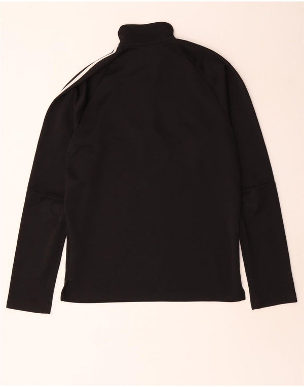 Adidas Uomo Climalite Zip Neck Pullover Tuta Top Small Poliestere Nero