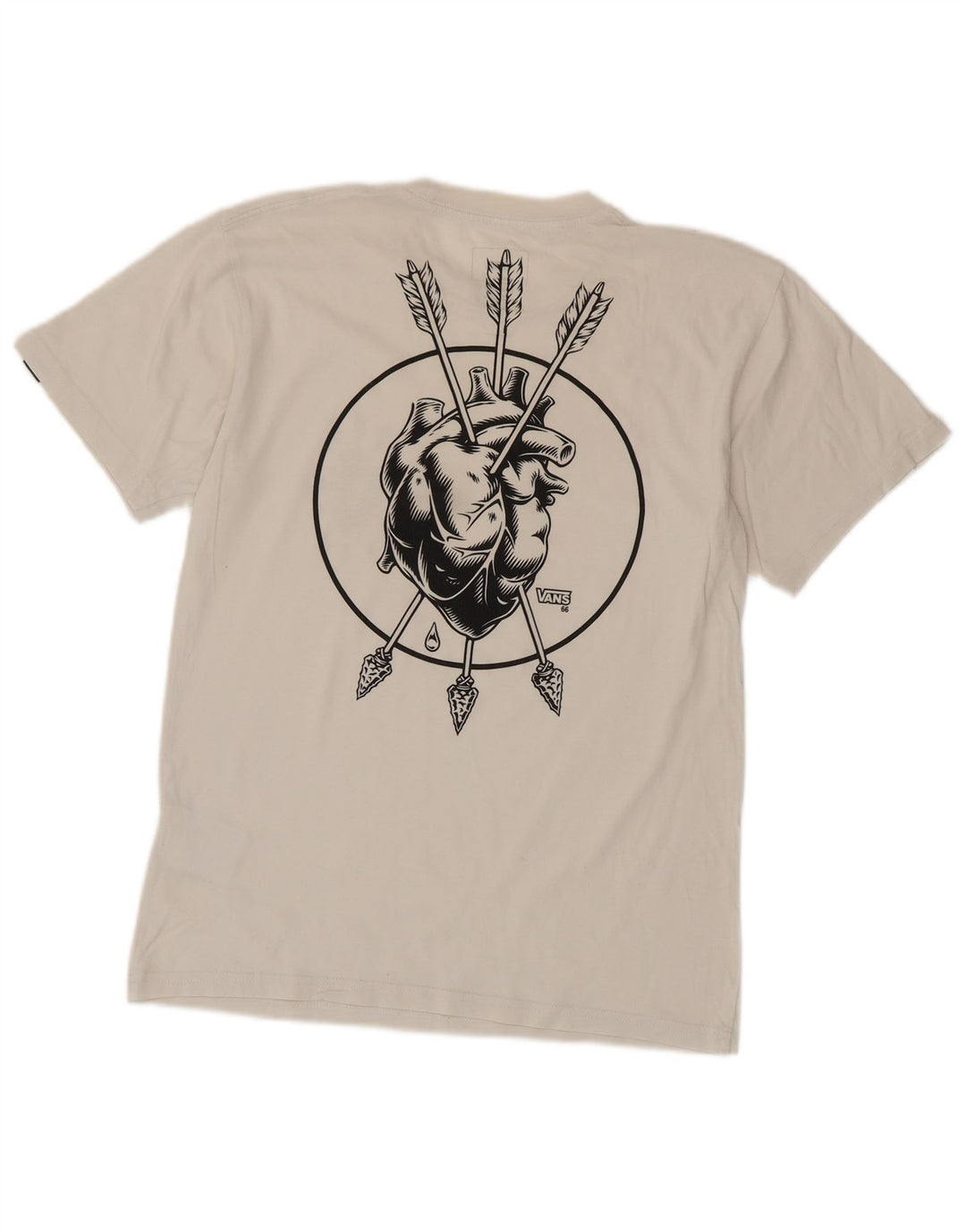 T-shirt grafica da uomo con vestibilità classica Vans, piccola, in cotone bianco