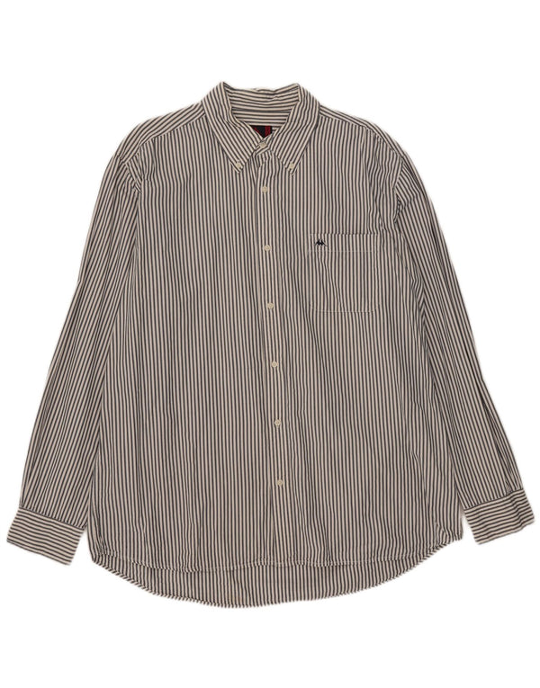 Camicia Uomo Kappa 3XL Cotone Gessato Bianco