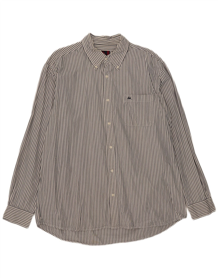 Camicia Uomo Kappa 3XL Cotone Gessato Bianco