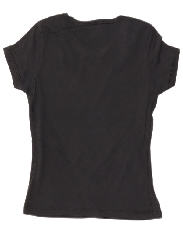 T-shirt grafica CHAMPION da donna Heritage Classics UK 10 piccola nera