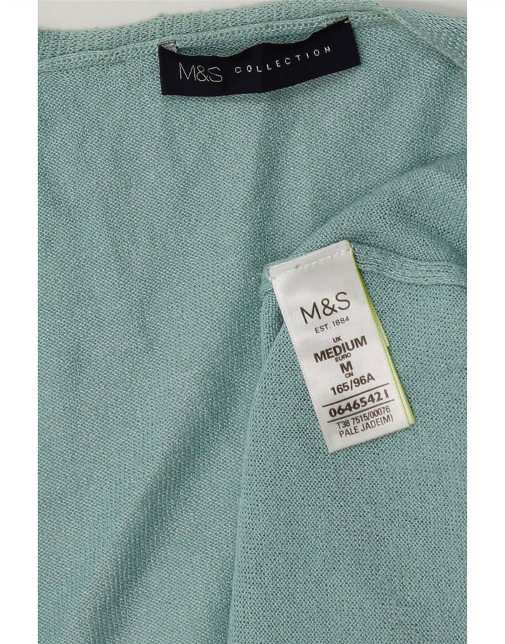 Maglione cardigan lungo da donna Marks & Spencer UK 12 Medio Turchese