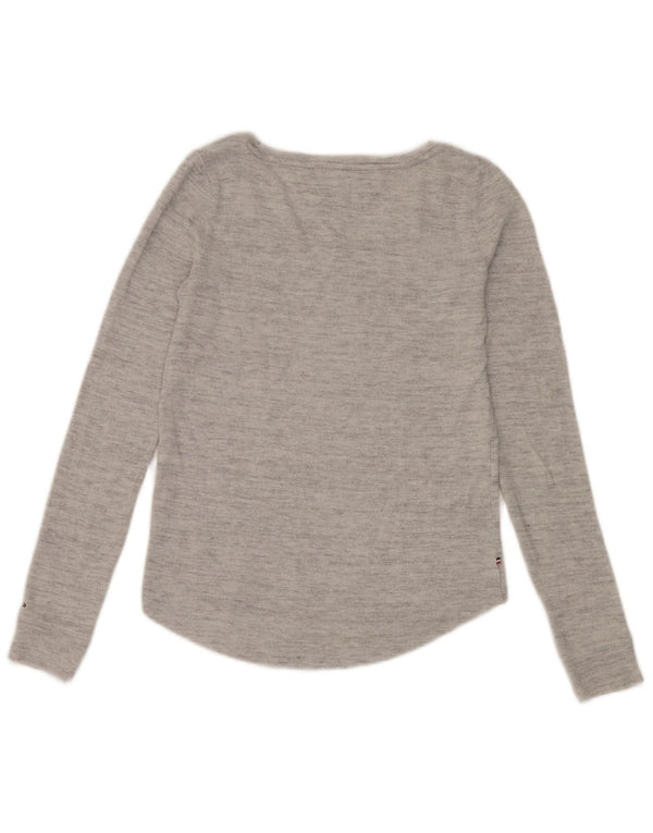 Top manica lunga da donna Tommy Hilfiger UK 12 grigio medio chiazzato