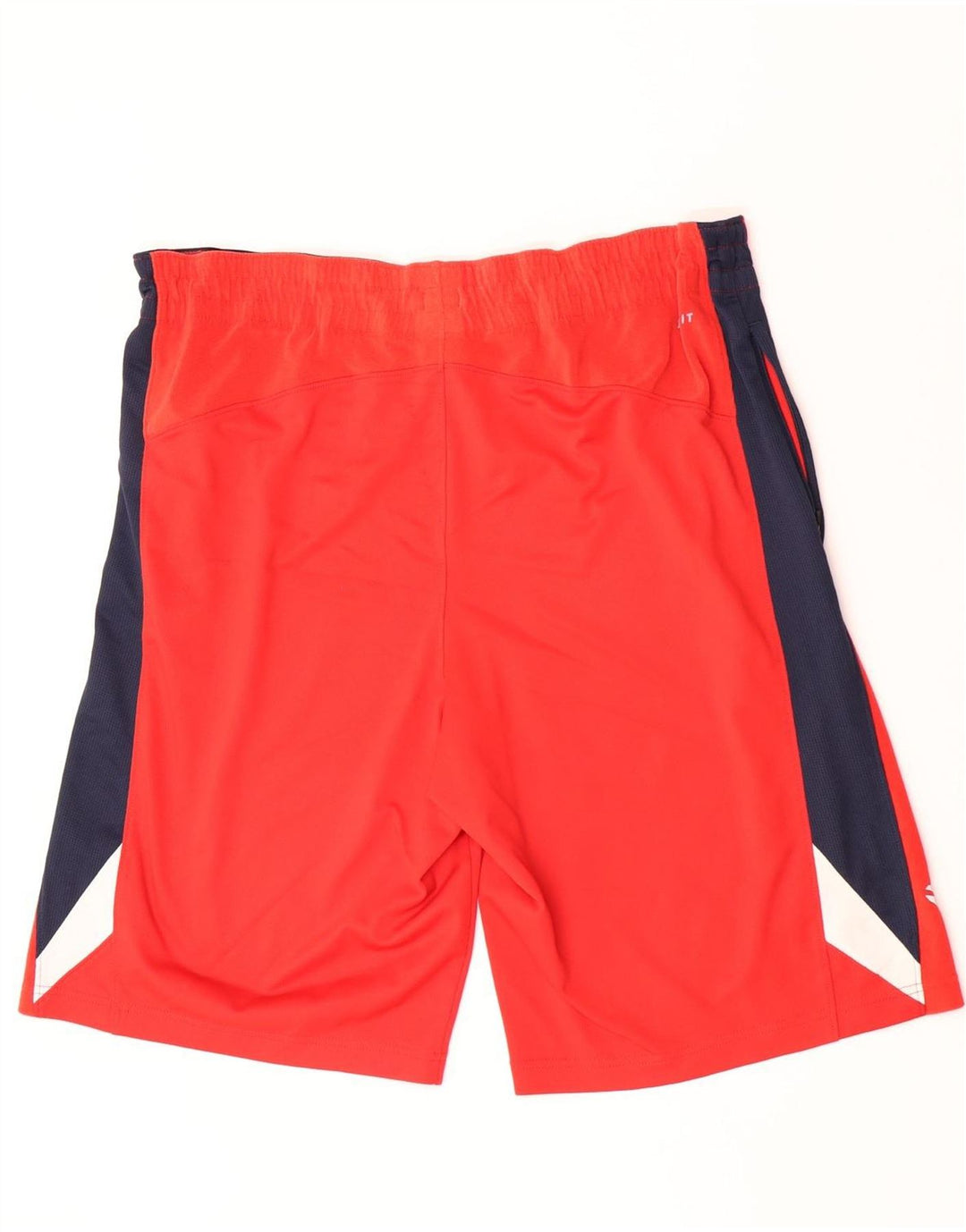 Pantaloncini sportivi Nike Dri Fit da uomo, grandi, in poliestere color block rosso