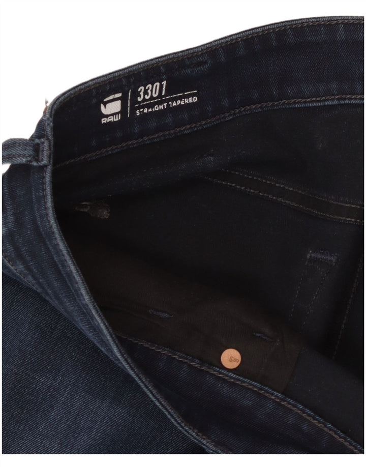Jeans G-STAR da uomo 3301 dritti affusolati W38 L34 cotone blu