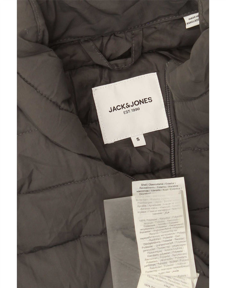 Gilet imbottito da uomo Jack & Jones UK 36 piccolo poliestere grigio