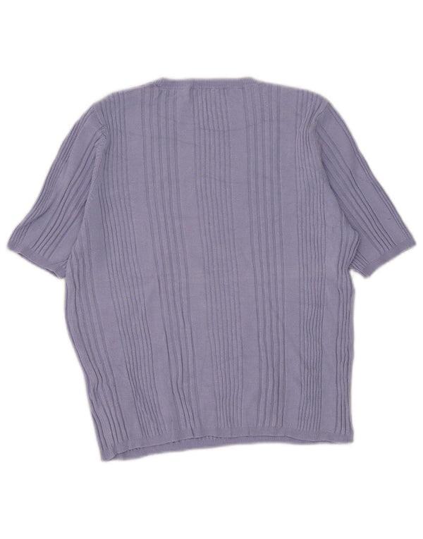 Maglione maglione girocollo a maniche corte da donna Marks & Spencer UK 14 Medium B