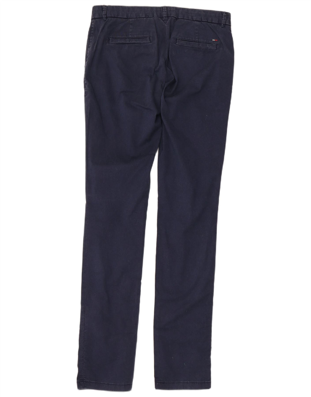 TOMMY HILFIGER Pantaloni da abito slim da donna W28 L34 cotone blu navy