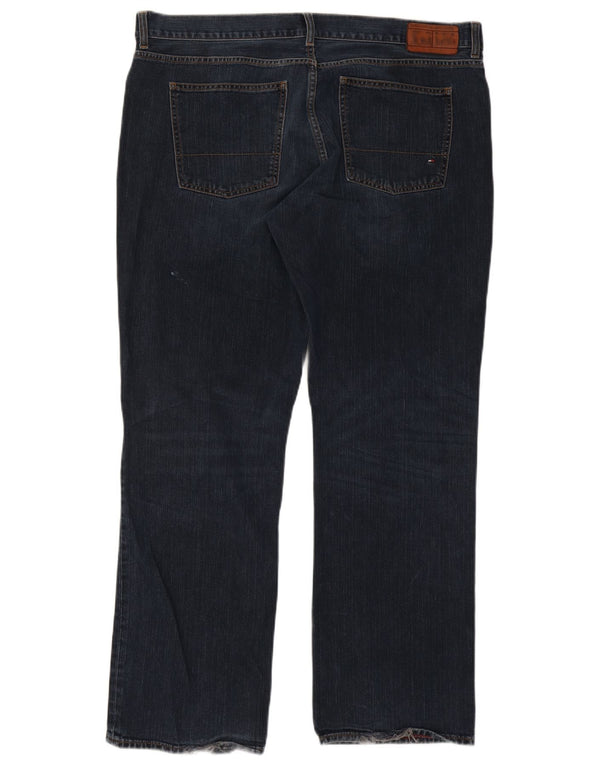Jeans dritti da uomo Tommy Hilfiger W40 L32 cotone blu navy