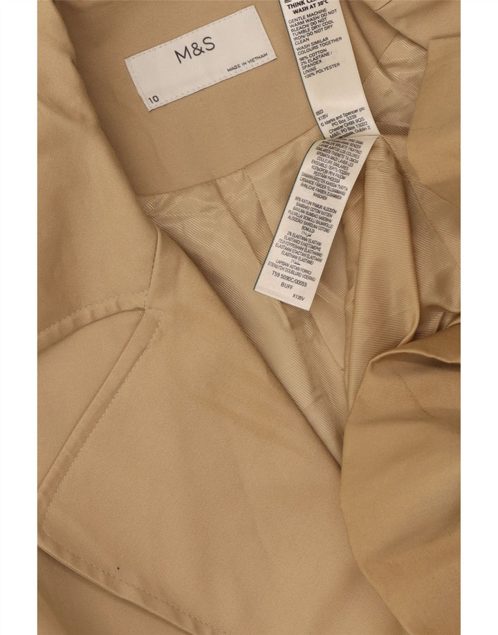 Trench da uomo Marks & Spencer UK 10 piccolo cotone beige