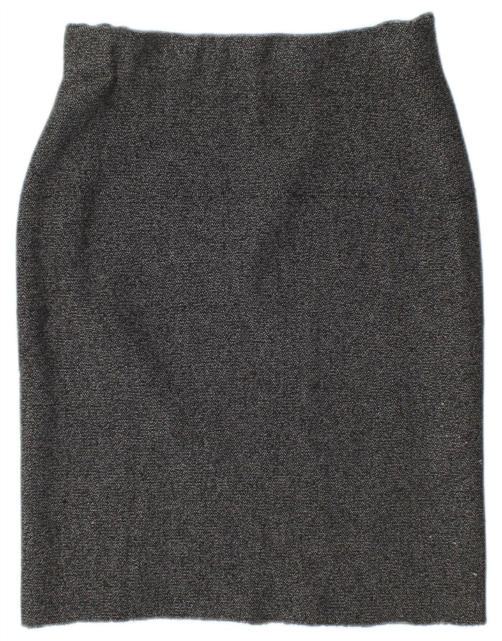 Gonna a tubino lavorata a maglia Zara da donna media W28 grigia screziata