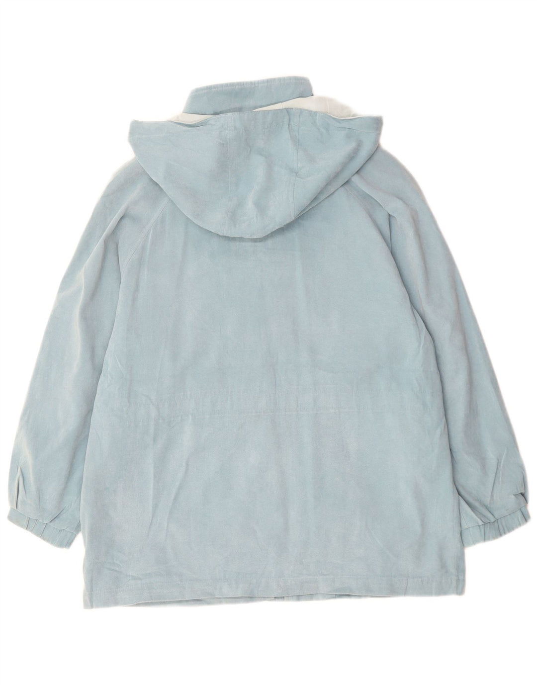 Giacca a vento con cappuccio da donna LONDON FOG UK 16 grande poliestere blu