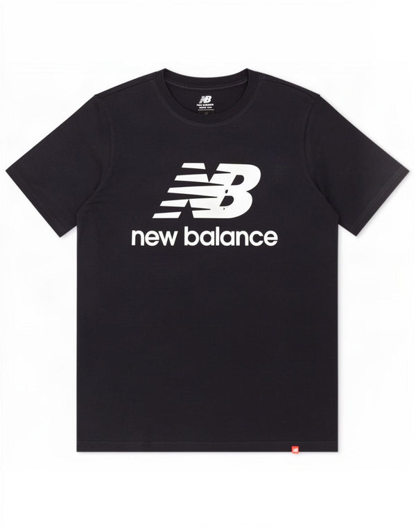New Balance Mens Graphic T-Shirt Top Medium Navy Blue Cotton