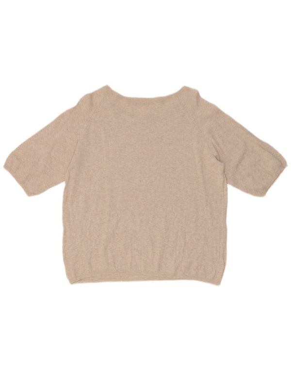 Top Blusa Oversize Da Donna Zara UK 10 Small Beige