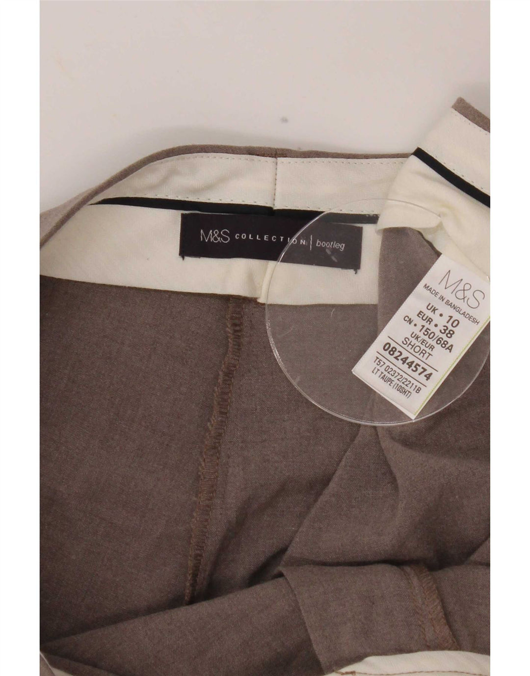 Pantaloni da abito Bootcut da donna Marks & Spencer UK 10 Small W30 L27 Grigio